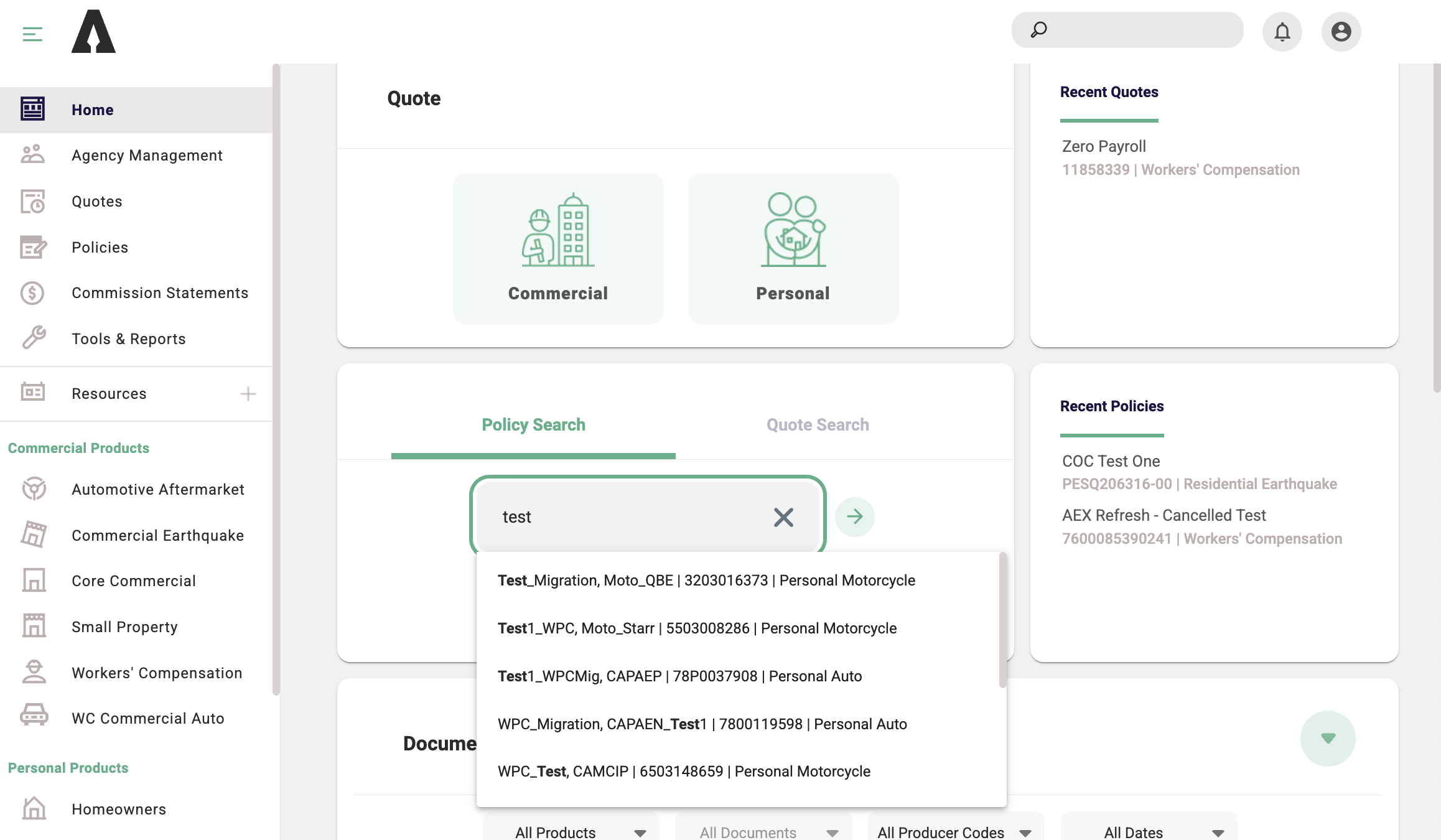 Arrowhead Exchange Home Screen Search