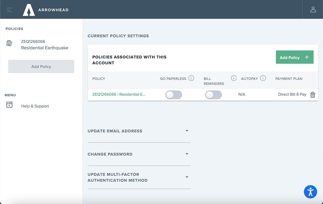 Credential Management - Post Login